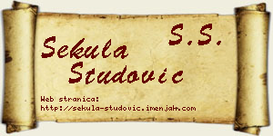 Sekula Studović vizit kartica